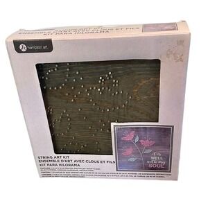 Hampton Art String Art DIY Wall Décor It Is Well With My Soul Floral Craft NIB